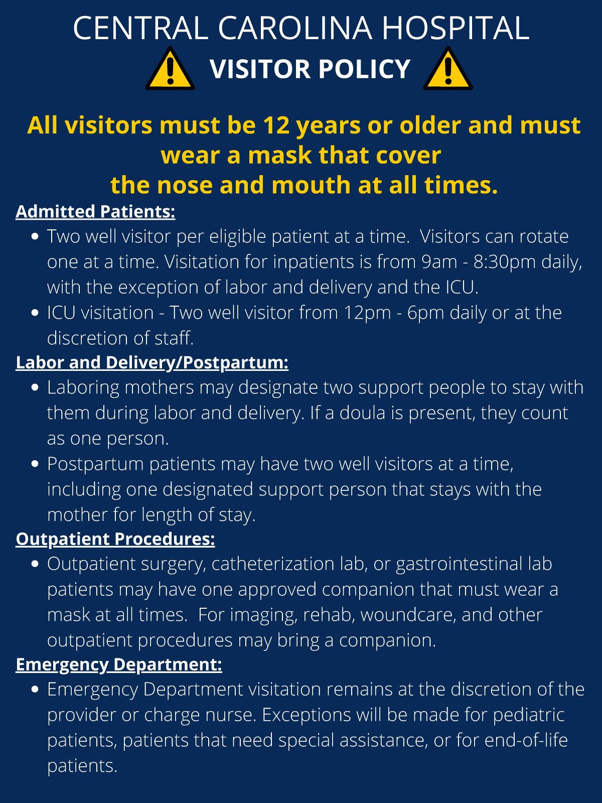 visiting-hours-central-carolina-hospital